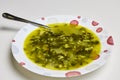 spinach soup in a plate Royalty Free Stock Photo