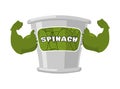 Spinach strong and powerful. Muscular arms of banks spinach.