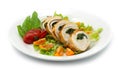 Spinach Stuffed Chicken Breast Healthyfood Royalty Free Stock Photo