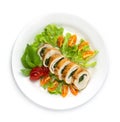 Spinach Stuffed Chicken Breast Healthyfood Royalty Free Stock Photo