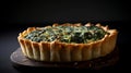 Spinach tart, culinary photo