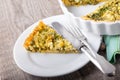 Spinache quiche, gluten free Royalty Free Stock Photo