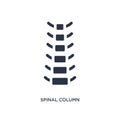 spinal column icon on white background. Simple element illustration from medical concept Royalty Free Stock Photo