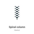 Spinal column vector icon on white background. Flat vector spinal column icon symbol sign from modern medical collection for Royalty Free Stock Photo