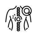 spinal cord analysis line icon vector illustration Royalty Free Stock Photo