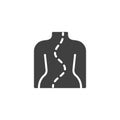 Spinal deformity type vector icon