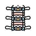 spinal fusion color icon vector illustration