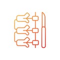 Spinal fusion gradient linear vector icon