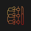 Spinal fusion gradient vector icon for dark theme