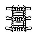 spinal fusion line icon vector illustration