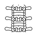 spinal fusion line icon vector illustration