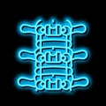 spinal fusion neon glow icon illustration