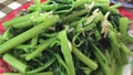 Spinash vegetables with garlic in Saigon, Vietnam