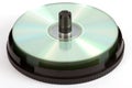 Spindle with compact discs Royalty Free Stock Photo