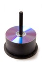 Spindle of compact discs Royalty Free Stock Photo