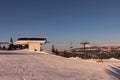 SPINDLERUV MLYN, CZECH REPUBLIC - 9 March. 2022: Medvedin, the top station of the cable car. Medvedin in mountain Krkonose, the