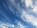 Spindrift clouds on blue sky