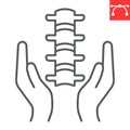 Spine care line icon