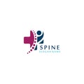 Spine chiropractic Care logo designs concept, Backbone Logo template