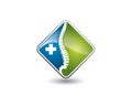 Spine clinic chiropractic square glossy application icon online
