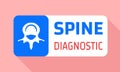 Spine diagnostic icon, flat style