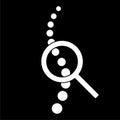 Spine diagnostic icon isolated on dark background Royalty Free Stock Photo