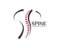 Spine diagnostics symbol logo template vector illustration design