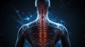 Spine disorder scoliosis backbone injury human anatomy. Generative AI. Royalty Free Stock Photo