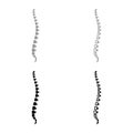 Spine human Spinal Lateral view Vertebras Dorsal vertebrae icon outline set black grey color vector illustration flat style image