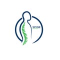 Spine logo designs simple modern for medical check and company