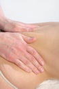 Spine massage close-up Royalty Free Stock Photo