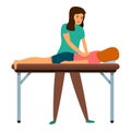 Spine masseur icon, cartoon style