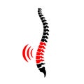 Spine pain vector icon Royalty Free Stock Photo