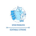 Spine problems concept icon