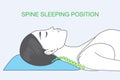 Spine sleeping position Royalty Free Stock Photo