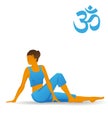 Spine twisting yoga pose