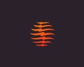 Spine vector logo design. Medical diagnostic modern logotype.