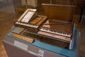 Spinet and regal on display at The Collection of Historic Musical Instruments section of Kunsthistorisches Museum, Vienna, Austria