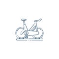 Spining bike workout accessory flat icon