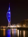 Spinnaker Tower at night