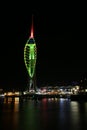 Spinnaker Tower Portsmouth Harbour at night