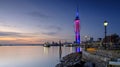 Spinnaker Tower at sunset from Old Portsmouth, UK