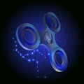 Spinner blue with highlights Royalty Free Stock Photo