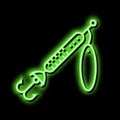 spinner fishing accessory neon glow icon illustration