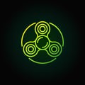 Spinner green line icon