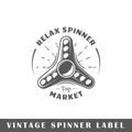 Spinner label template Royalty Free Stock Photo