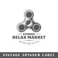 Spinner label template Royalty Free Stock Photo