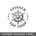 Spinner label template Royalty Free Stock Photo