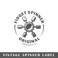 Spinner label template Royalty Free Stock Photo