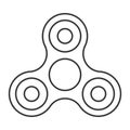 Spinner. Linear contour icon. Vector illustration. Black spinner